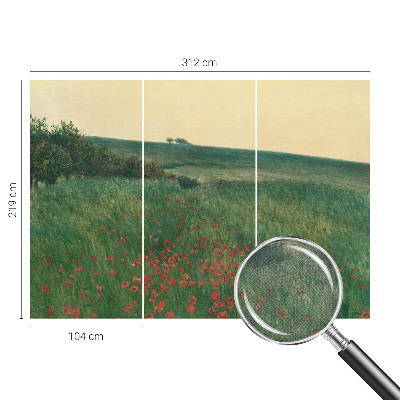 Samolepicí fototapeta do dětského pokoje Maková pole