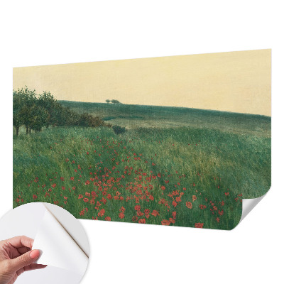 Samolepicí fototapeta do dětského pokoje Maková pole