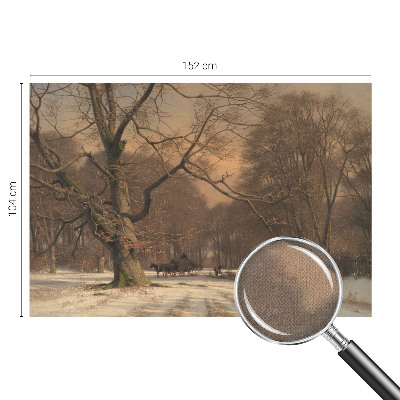 Samolepicí fototapeta do ložnice Zimní krajina