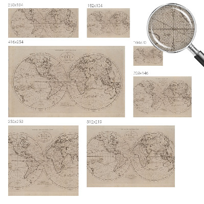 Samolepicí fototapeta do dětského pokoje Stará mapa