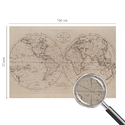 Samolepicí fototapeta do dětského pokoje Stará mapa