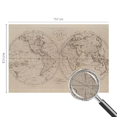 Samolepicí fototapeta do dětského pokoje Stará mapa