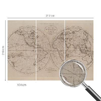Samolepicí fototapeta do dětského pokoje Stará mapa