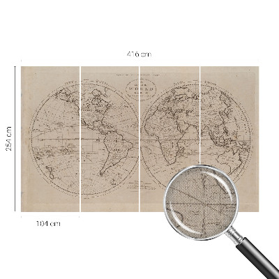 Samolepicí fototapeta do dětského pokoje Stará mapa