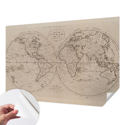 Samolepicí fototapeta do dětského pokoje Stará mapa