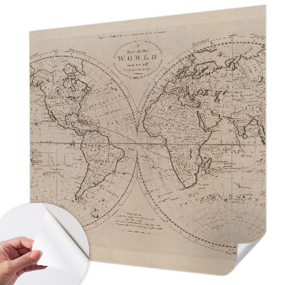 Samolepicí fototapeta do dětského pokoje Stará mapa