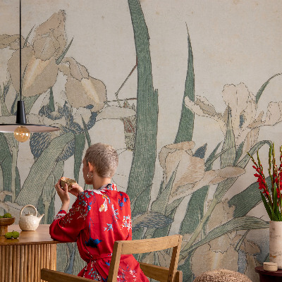 Samolepicí dekorativní fototapeta Jemné kosatce