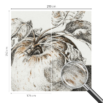 Samolepicí fototapeta do dětského pokoje Jablečné listy