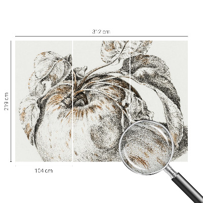 Samolepicí fototapeta do dětského pokoje Jablečné listy