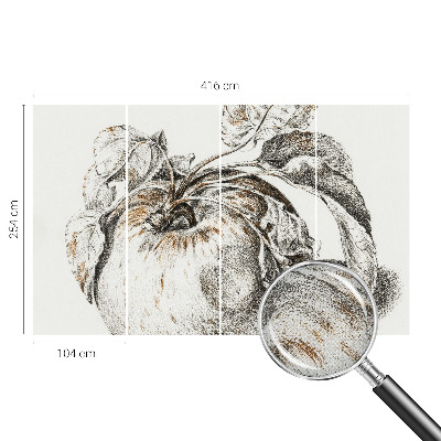 Samolepicí fototapeta do dětského pokoje Jablečné listy