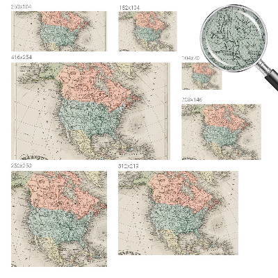 Fotografická tapeta na zeď Historická mapa