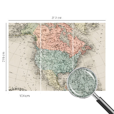 Fotografická tapeta na zeď Historická mapa