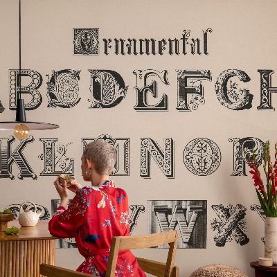 Fotografická tapeta na zeď Dekorativní písmena