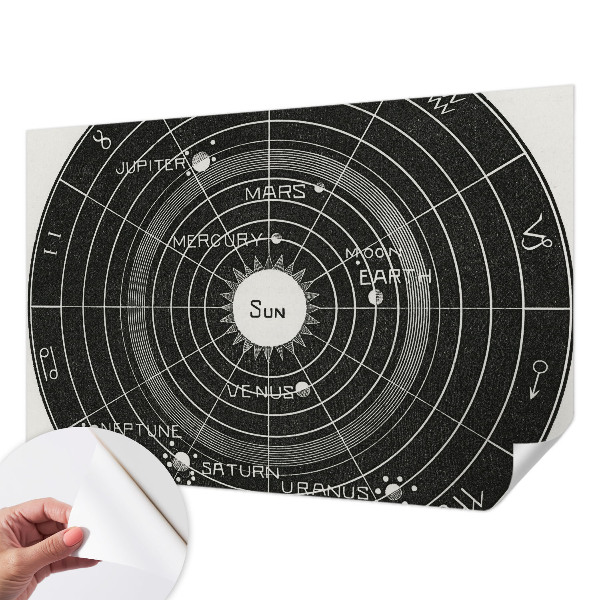 Samolepící fototapeta 3D s motivem kosmického diagramu