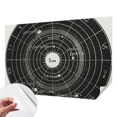 Samolepící fototapeta 3D s motivem kosmického diagramu