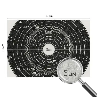 Samolepící fototapeta 3d Kosmický diagram