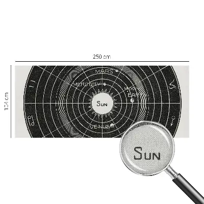 Samolepící fototapeta 3d Kosmický diagram