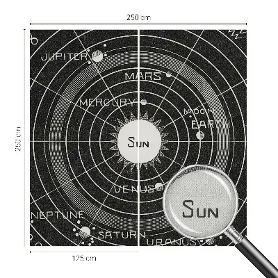 Samolepící fototapeta 3d Kosmický diagram