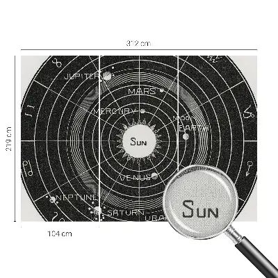 Samolepící fototapeta 3d Kosmický diagram