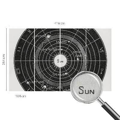Samolepící fototapeta 3d Kosmický diagram