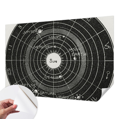 Samolepící fototapeta 3D s motivem kosmického diagramu