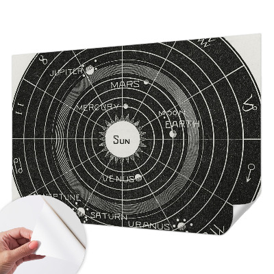 Samolepící fototapeta 3D s motivem kosmického diagramu