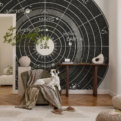 Samolepící fototapeta 3d Kosmický diagram