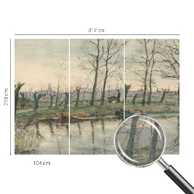 Samolepicí fototapeta do obýváků Zimní krajina