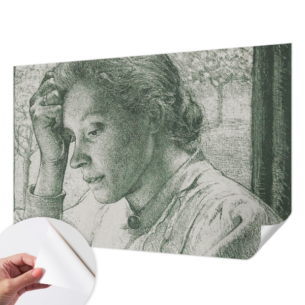 Samolepicí fototapeta do ložnice s motivem reflexivní ženy