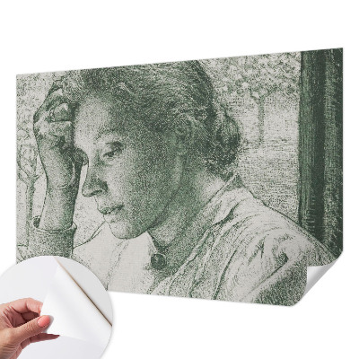Samolepicí fototapeta do ložnice s motivem reflexivní ženy