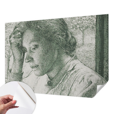 Samolepicí fototapeta do ložnice s motivem reflexivní ženy