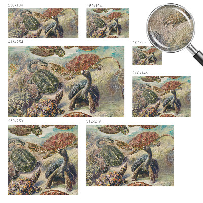 Samolepící fototapeta 3d Želví fauna