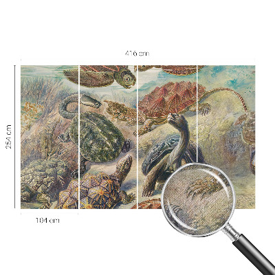Samolepící fototapeta 3d Želví fauna