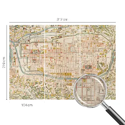 Samolepicí fototapeta do ložnice Starožitná mapa