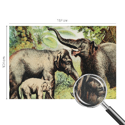 Samolepící fototapeta 3d Rodinní sloni