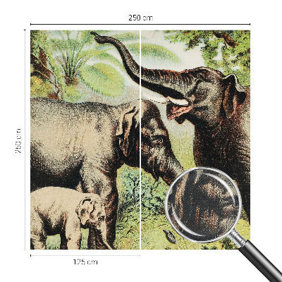 Samolepící fototapeta 3d Rodinní sloni