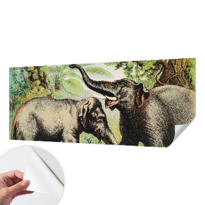 Samolepící fototapeta 3d Rodinní sloni