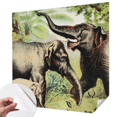 Samolepící fototapeta 3d Rodinní sloni