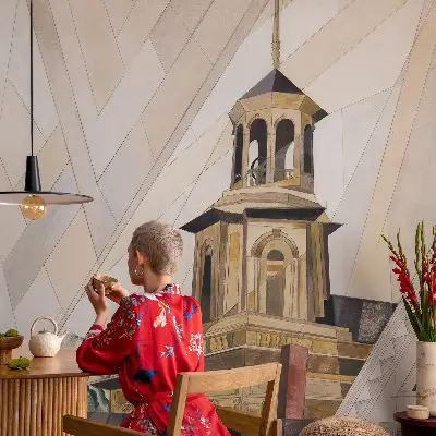 Samolepicí dekorativní fototapeta Architektonická věž