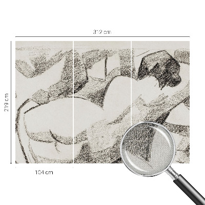 Fototapeta do dětského pokoje s motivem ležící postavy