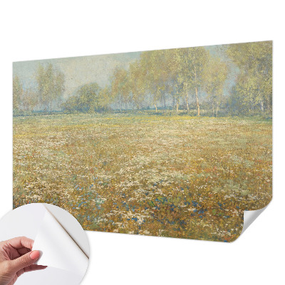 Samolepicí dekorativní fototapeta s motivem kvetoucího pole