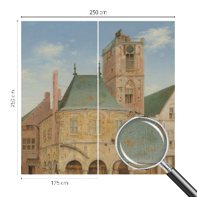 Samolepicí fototapeta na zeď s motivem historické radnice