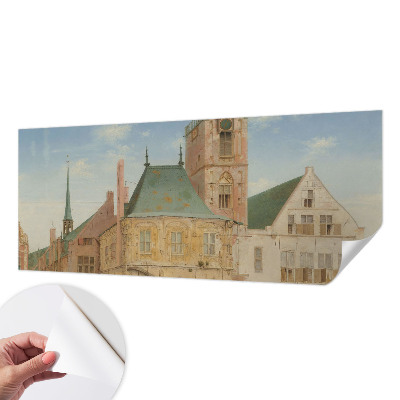 Samolepicí fototapeta na zeď s motivem historické radnice