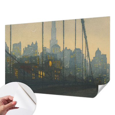 Fotografická tapeta na zeď s motivem večerního panoramatu