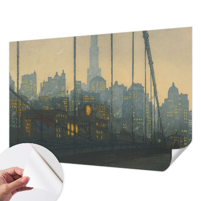 Fotografická tapeta na zeď s motivem večerního panoramatu