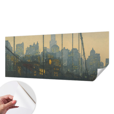 Fotografická tapeta na zeď s motivem večerního panoramatu