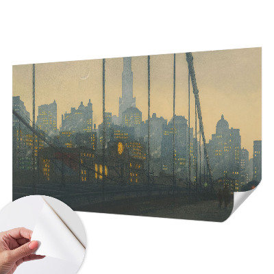 Fotografická tapeta na zeď s motivem večerního panoramatu