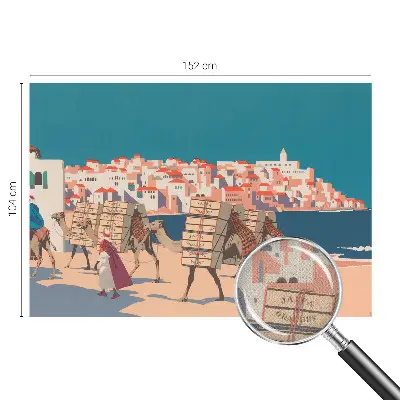 Samolepicí dekorativní fototapeta Velbloudí karavana