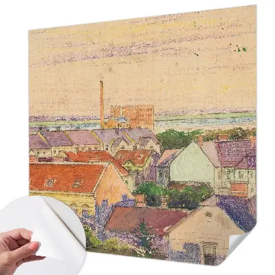 Moderní samolepicí fototapeta Městské střechy