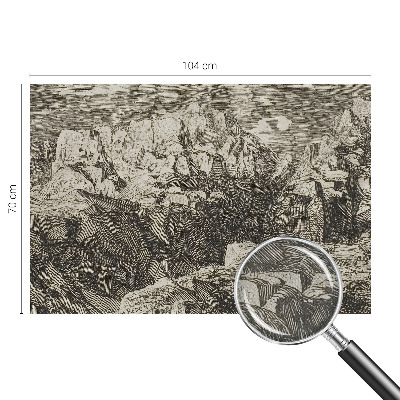 Samolepící fototapeta 3d Horská scenérie